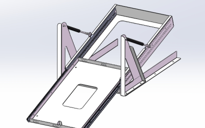 Tilt down fridge slide